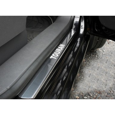 Накладки на пороги (полированная нерж. сталь) VW Touran (2003-2006) бренд – Croni главное фото